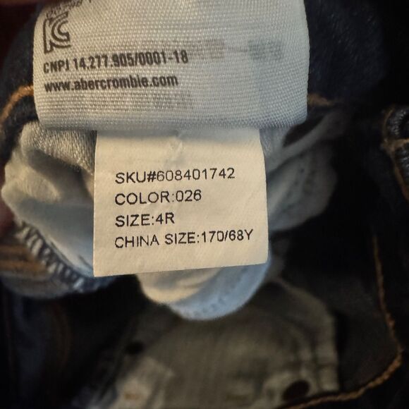 Abercrombie & Fitch Women’s Jeans 4R 27x33 Blue Distressed Bootcut Straight Leg - Picture 6 of 7